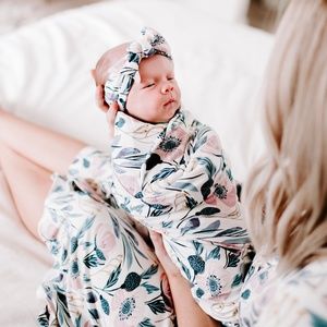 Milkmaid Goods Dahlia Swaddle and Headband Set